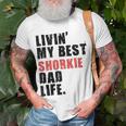 Livin My Best Shorkie Dad Life Adc123e Unisex T-Shirt Gifts for Old Men