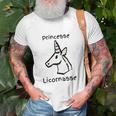 Lustiges Einhorn T-Shirt Princesse Licornasse, Perfekt für Casual-Looks Geschenke für alte Männer
