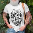 Maori Polynesian Tattoo Haka Dance Face Mask Head Unisex T-Shirt Gifts for Old Men