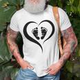 Matching Baby Feet Heart Gift Cute New Mom And Dad Unisex T-Shirt Gifts for Old Men