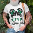 Nigerian Girl Messy Hair Nigeria Pride Patriotic Womens Kids Unisex T-Shirt Gifts for Old Men