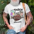 Peace Love Football Nannie Life Mom Grandma Leopard Unisex T-Shirt Gifts for Old Men
