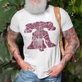Philadelphia Street Map Liberty Bell Vintage Maroon Philly Unisex T-Shirt Gifts for Old Men