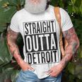 Straight Outta Detroit Great Fun Travel & Idea T-Shirt Gifts for Old Men