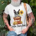 Sunflower Boston Terrier Mom Dog Lover Gifts Gift For Womens Unisex T-Shirt Gifts for Old Men