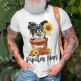 Sunflower Papillon Mom Dog Lover Gifts Gift For Womens Unisex T-Shirt Gifts for Old Men