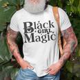 Vintage Afro Black Girl Magic Black History Retro Melanin T-Shirt Gifts for Old Men