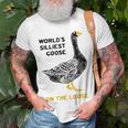 Worlds Silliest Goose On The Loose Unisex T-Shirt Gifts for Old Men