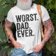 Worst Dad Ever Fathers Day Daddy Vintage T-Shirt Gifts for Old Men