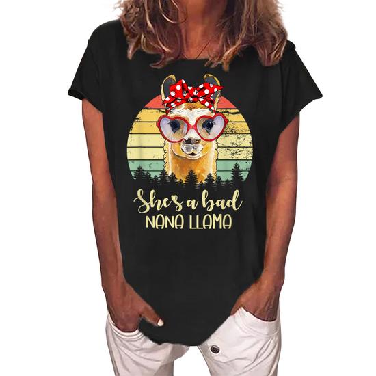She's A Bad Mimi Llama T-Shirt Mother's Day Gift She's A Bad Mimi Llama T-Shirt Mother's Day Gift