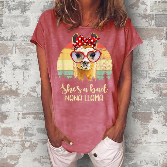 She's A Bad Mimi Llama T-Shirt Mother's Day Gift She's A Bad Mimi Llama T-Shirt Mother's Day Gift