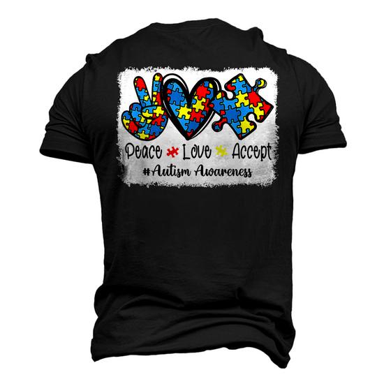 Autism Son Mom & Dad Shirts, Funny Puzzle Autistic Elephants T